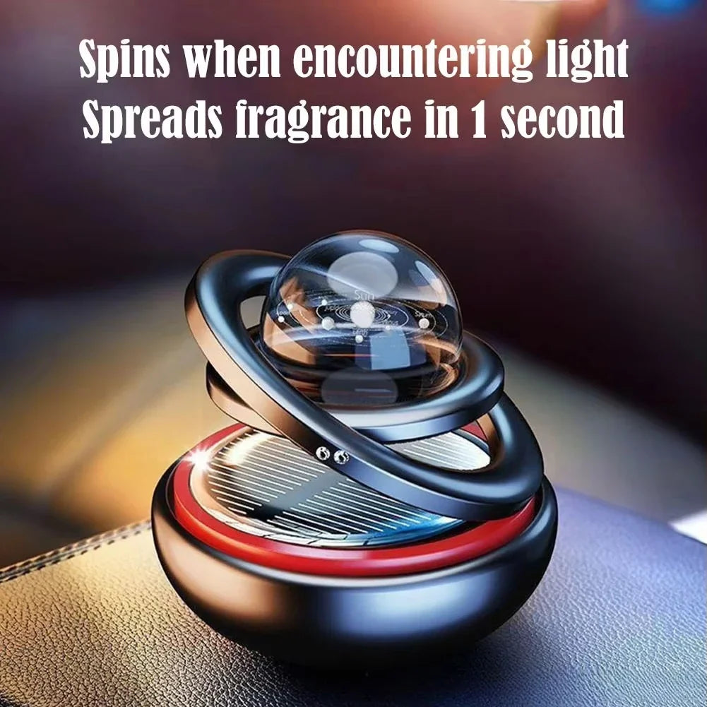 Solar Crystal Ball Car Air Freshener & Rotating Ornament