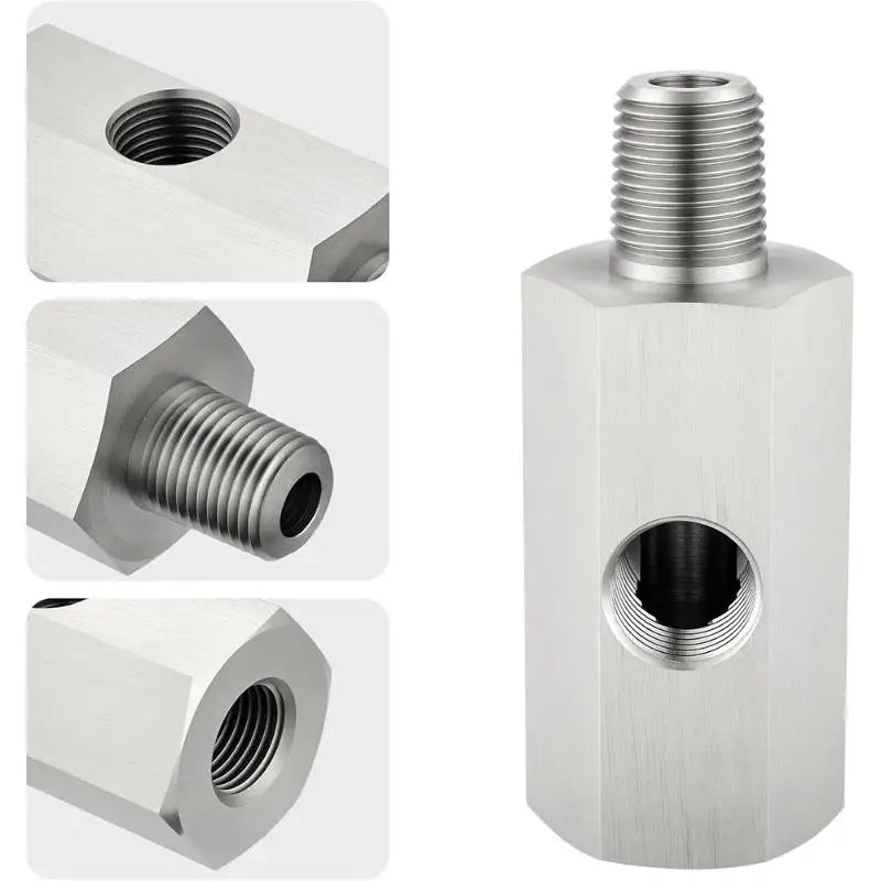 Oil Pressure Sensor Tee Adapter 1/8" NPT to M10/M12/M14