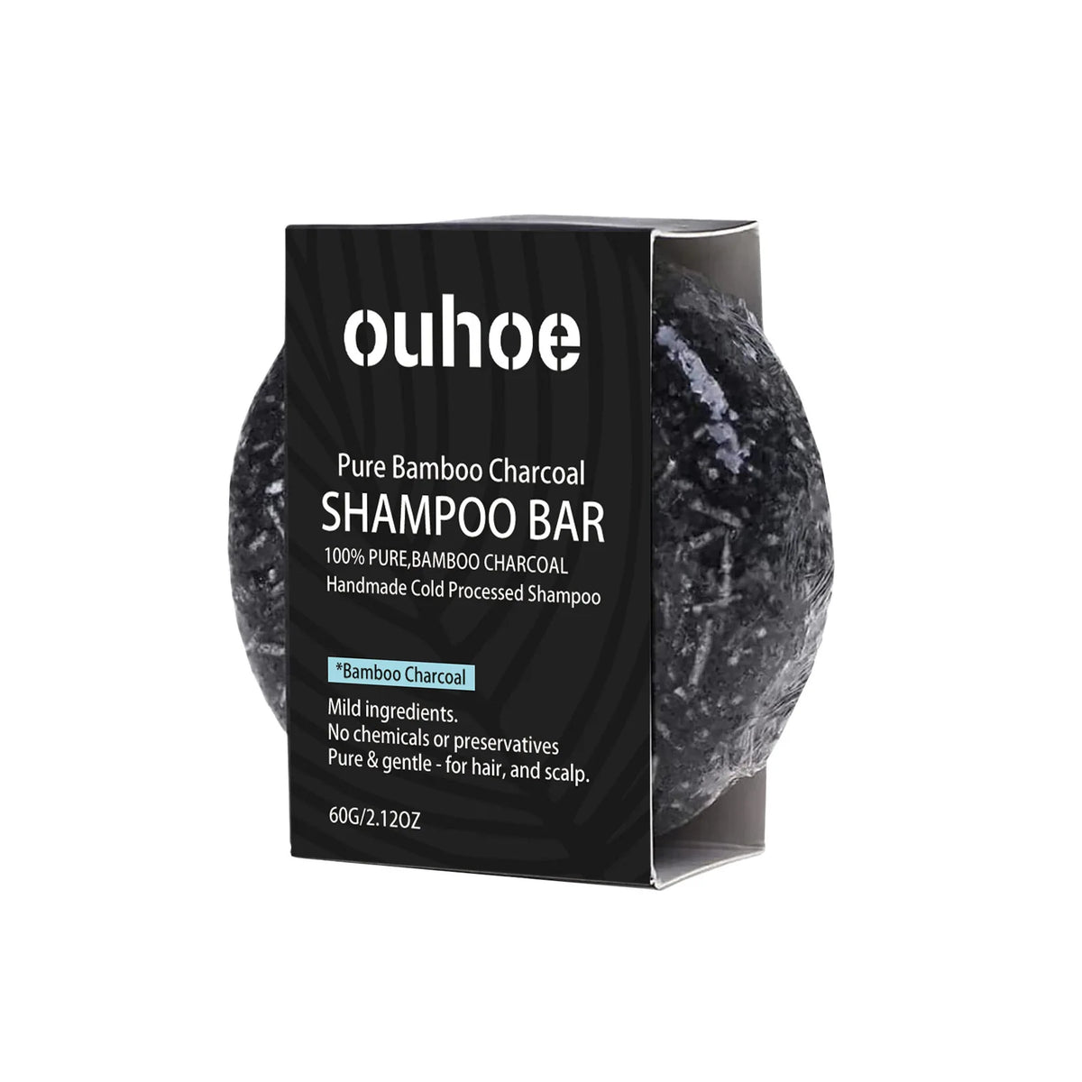 1 2 Charcoal Shampoo Soap Oily Hair Dandruff Treatment Scalp Care