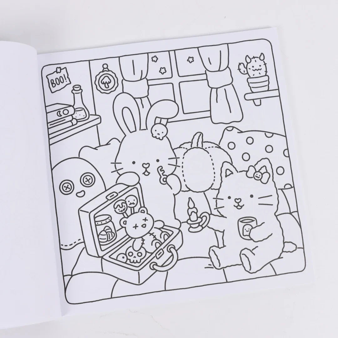 Spooky Fuzzy Cute Creepy Coloring Book Adults Teens Relaxatio