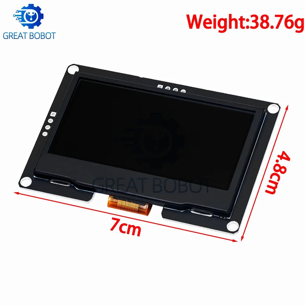 2.42" 128x64 OLED Display Module – I2C & SPI, White/Blue