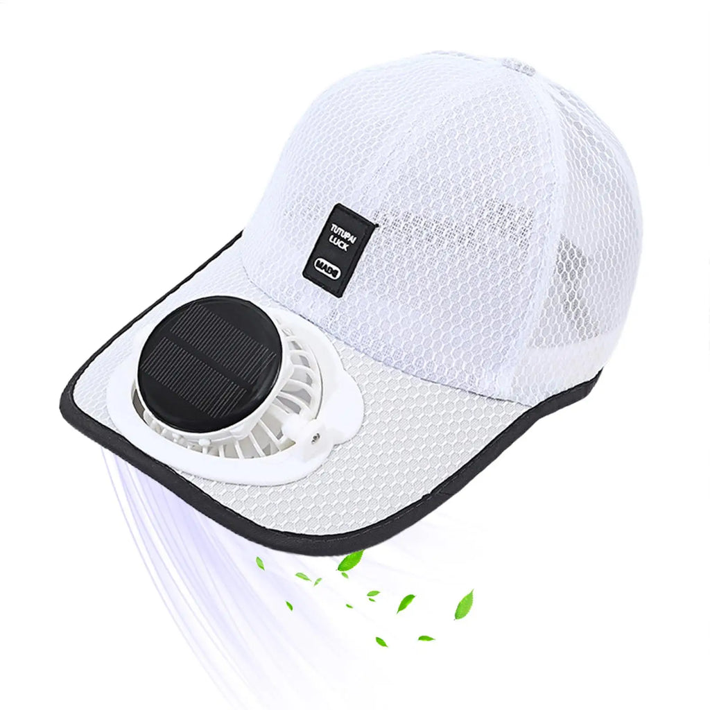Summer Fan Sunhat Women Men Baseball Hat Strong Wind Cooling Sun