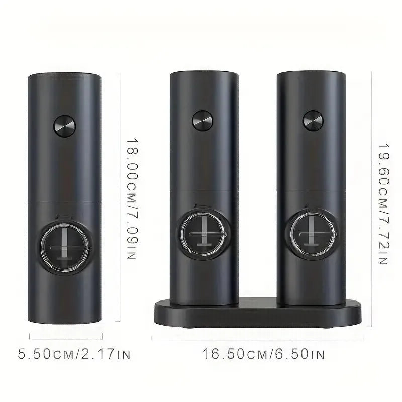 Rechargeable Electric Salt & Pepper Grinder | Top-Fill