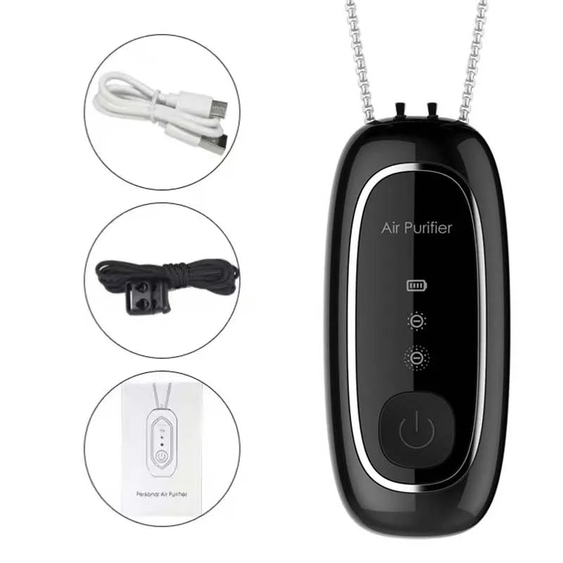 Portable Neck Air Purifier Necklace | Wearable Personal Purifier