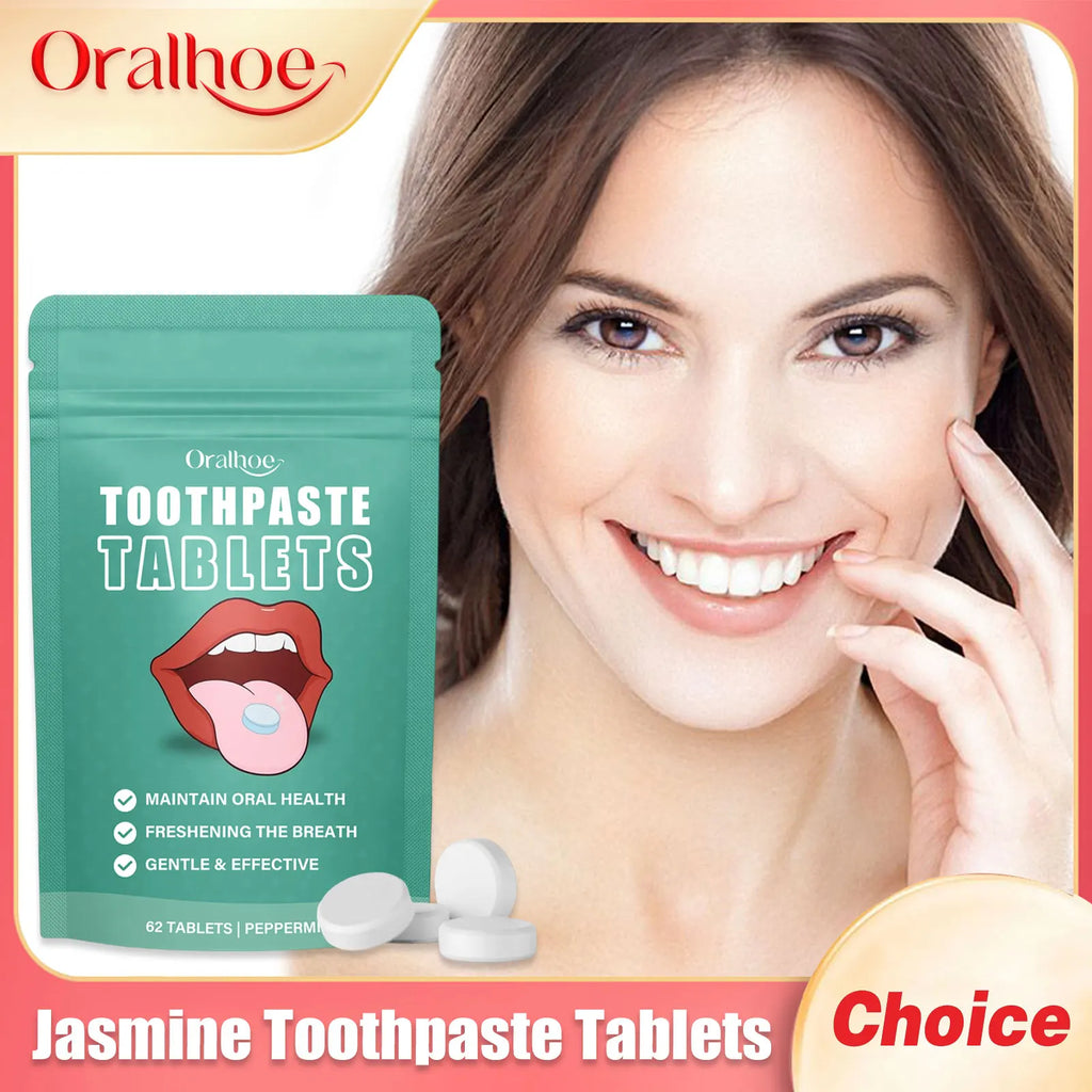Oralhoe Jasmine Toothpaste Tablets – Whitening & Fresh Breath