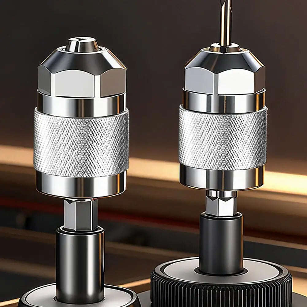 3-Jaw Keyless Drill Chuck 0 3- Capacity Bit Adapter Hex Shank