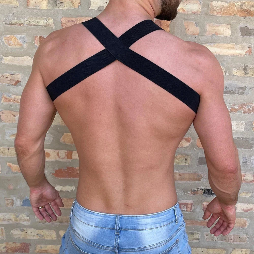 Men Harness Belts Fetish Gay Clothing Sex Rave Sexual Elasticit Chest