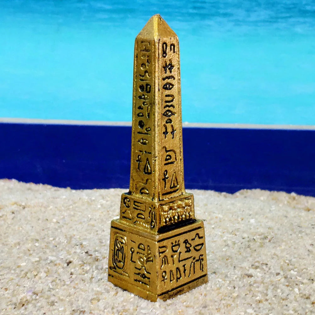 Egyptian Obelisk Figurine Statue Psychological Sandbox Tower Ornament