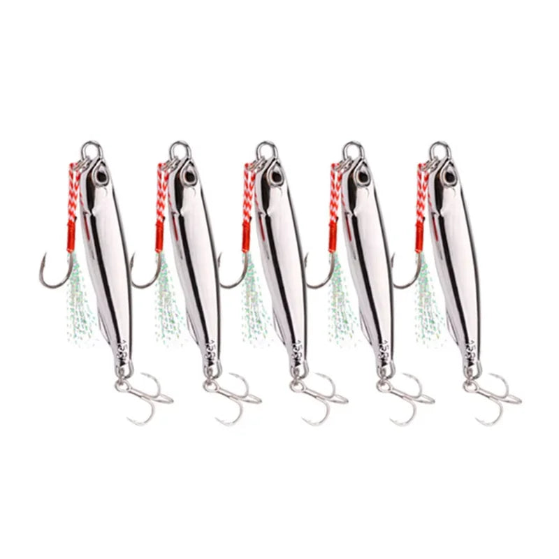 2026 Metal Jig Lures 20 30 Plating Silvery Bait Durable Saltwater Sea