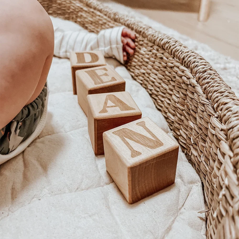 Personalized Wooden Name Blocks | Baby Shower & Nursery Gift
