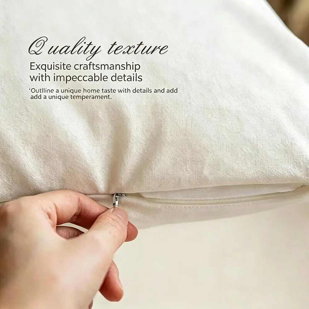 Natural Linen Cushion Cover Set – Sofa, Bed & Chair Décor