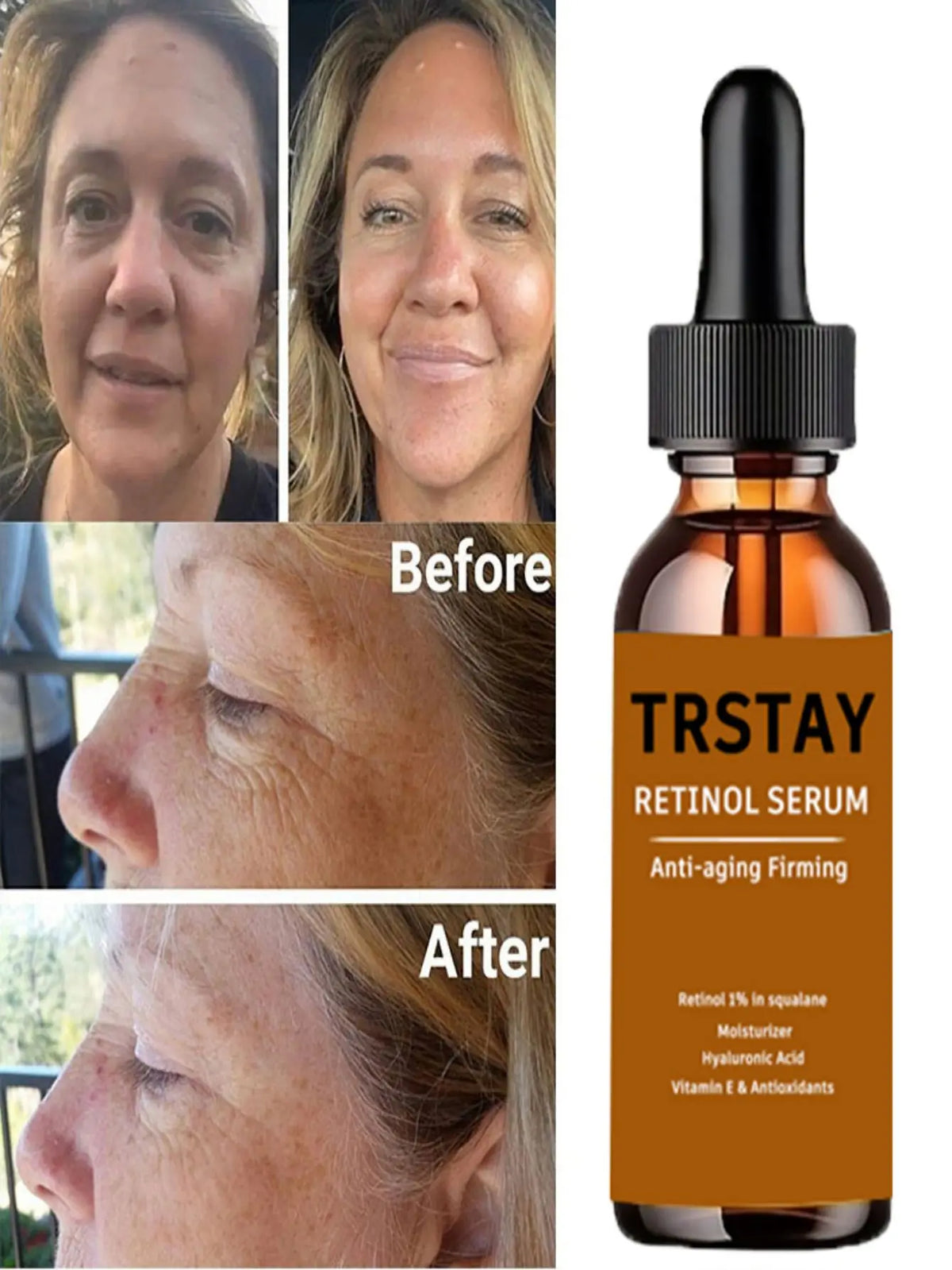 Retinol Anti Aging Removal Wrinkle Serum Firm Lift Fade Fine Lines