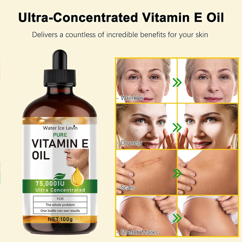 100ml Vitamin E Essential Oil – Skin, Hair, Body & Nail Care