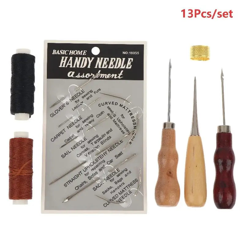 Leather Hand Sewing Kit – DIY Stitching Tools for Craft & Repair