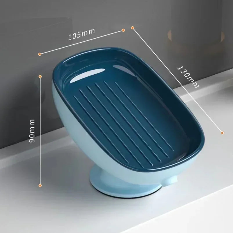 Suction Cup Soap Dish Drain Water Bathroom Holder Kithcen Sponge