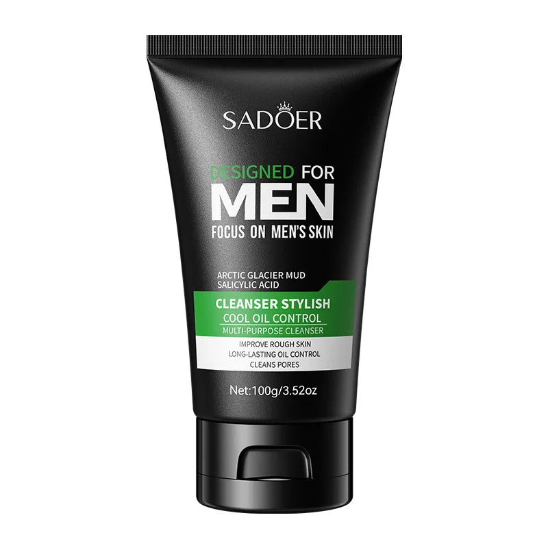 Deep Cleansing Men Cool Facial Cleanser Oil Control Moisturizing