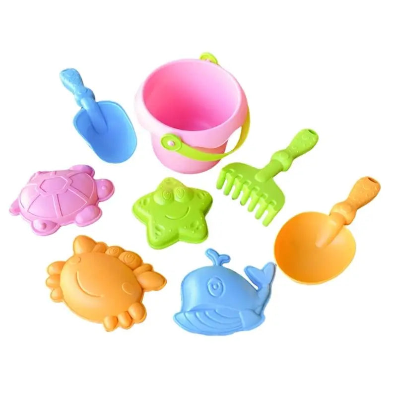 Kids Sand & Water Play Bucket Set | 4 or 8 Pcs Summer Toy