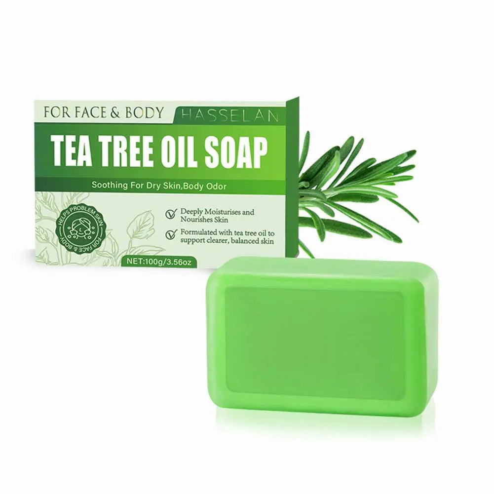 Tea Tree Oil Soap Bar 100g – Acne & Body Cleanser