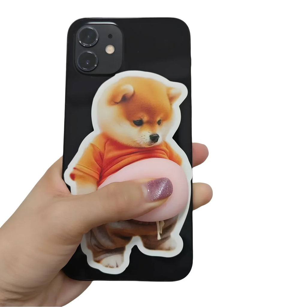 10-Pack 3D Cute Puppy Phone Stickers – Glitter Decoration
