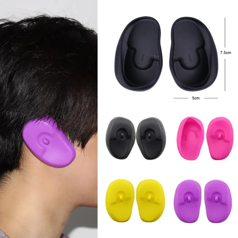 Silicone Ear Covers for Hair Dyeing & Shower – 2 Pack