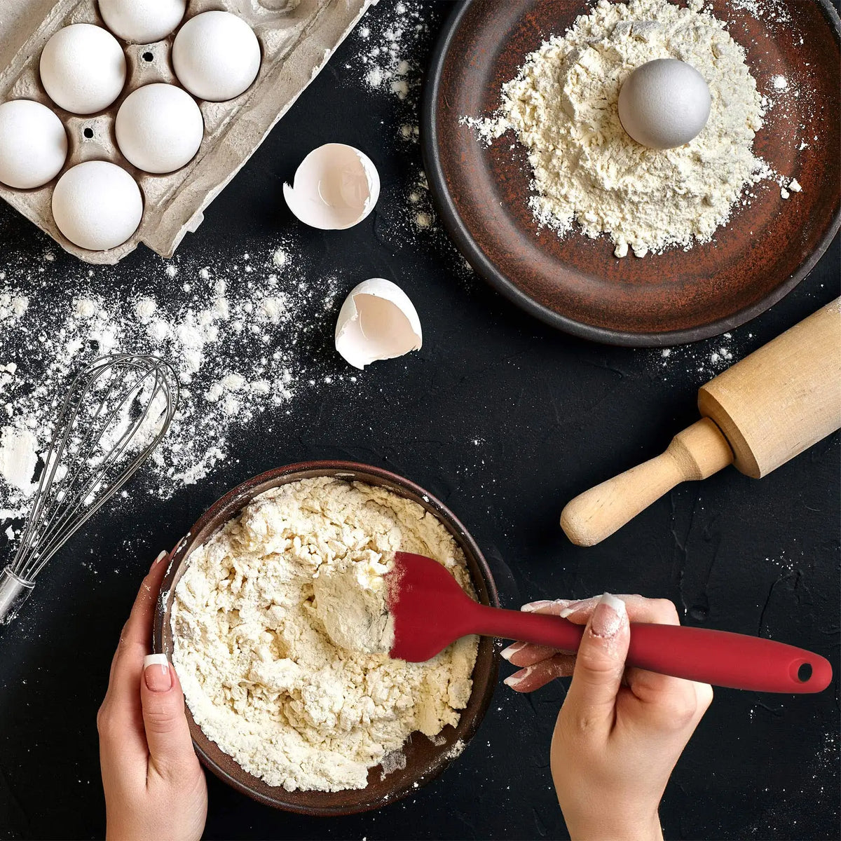 3-Piece Silicone Spatula Set – Cake, Butter & Baking Tools