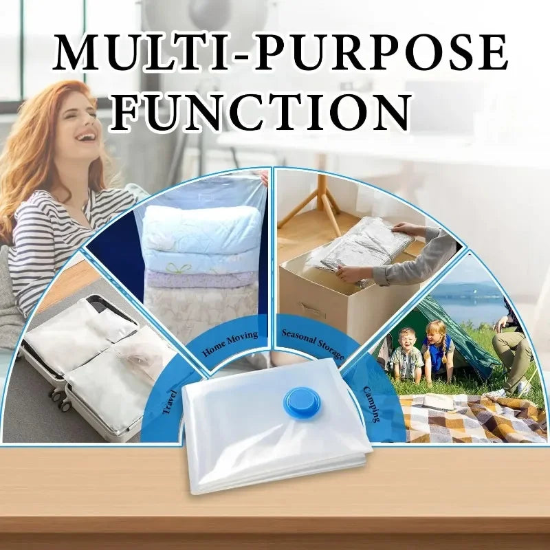 Vacuum Storage Bags for Clothes, Comforters & Bedding | 5 Sizes