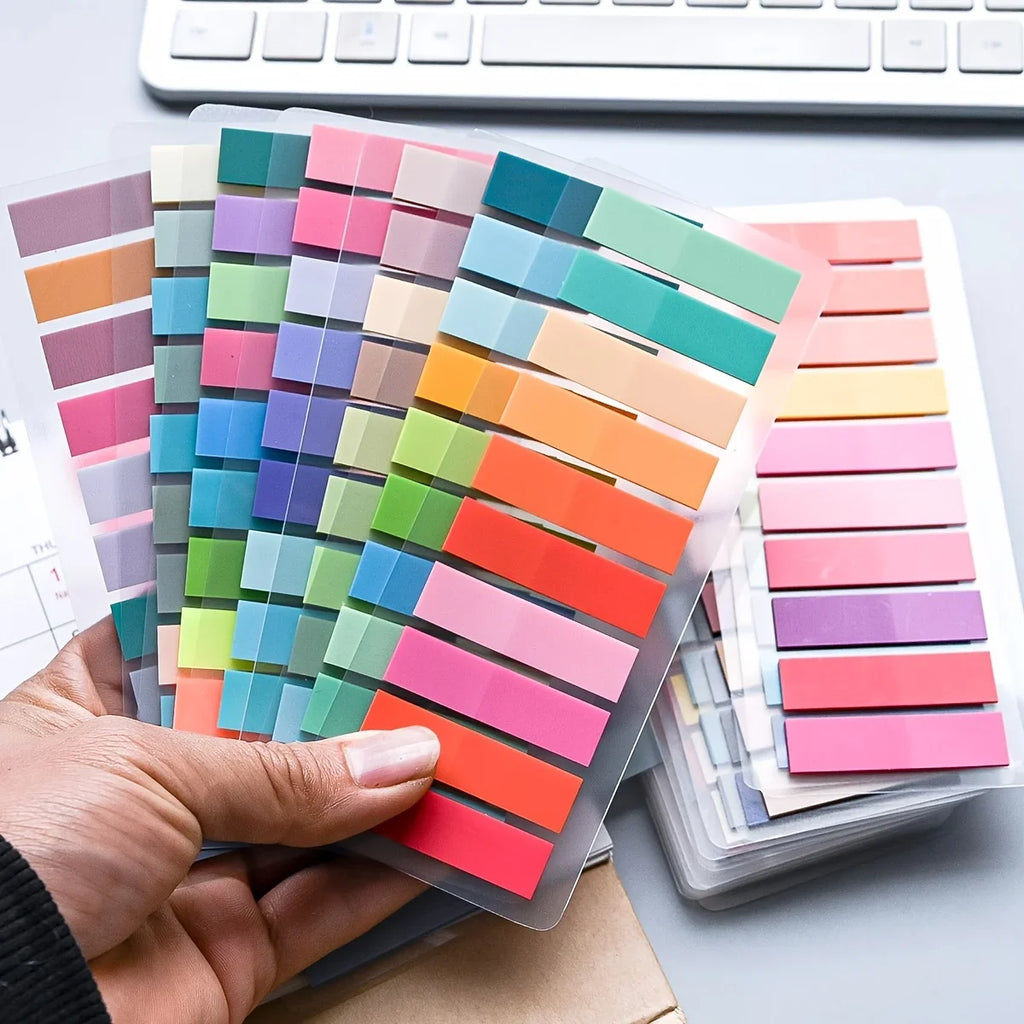 5000 Morandi Color Index Tabs – Transparent PET Sticky Notes