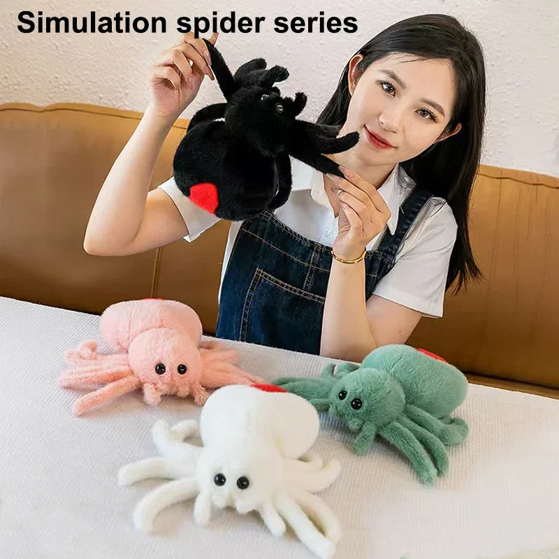 25cm Realistic Spider Plush Toy | Cute Halloween Stuffed Animal