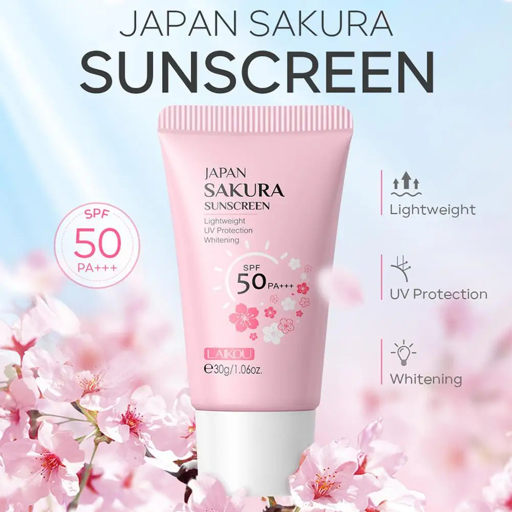 Sakura SPF 50 Sunscreen Cream – Moisturizing UV Protection