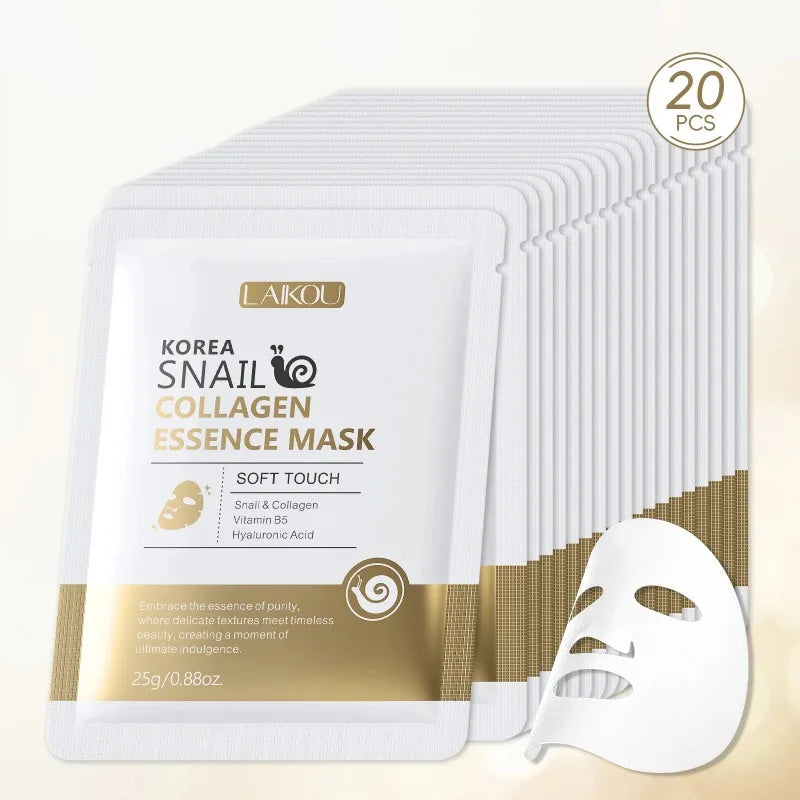 LAIKOU Korea Snail Collagen Essence Mask Hydrating Sheet Anti-wrinkle