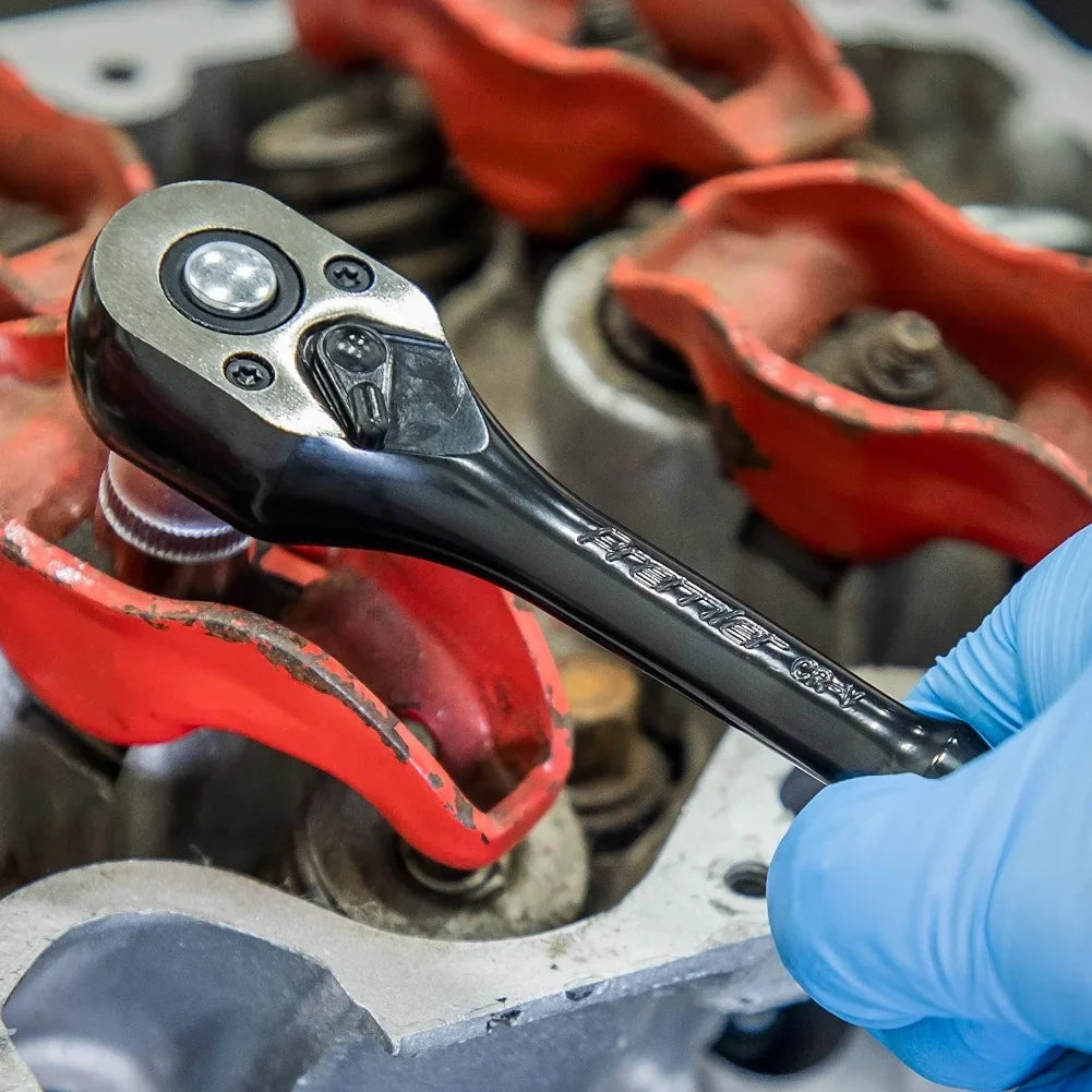 72-Tooth Mini Ratchet Wrench | 1/4" Hex Socket Hand Tool
