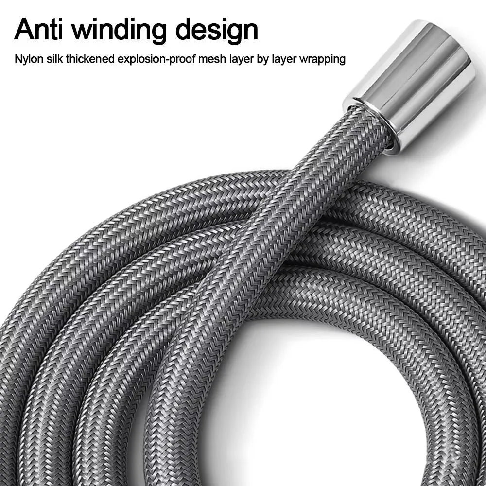 Flexible Nylon Shower Hose 1.5M & 2.0M | High Pressure Anti-Kink