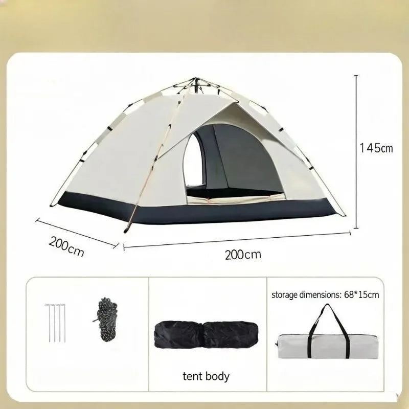 Automatic Pop-Up Camping Tent – Waterproof 3–4 Person