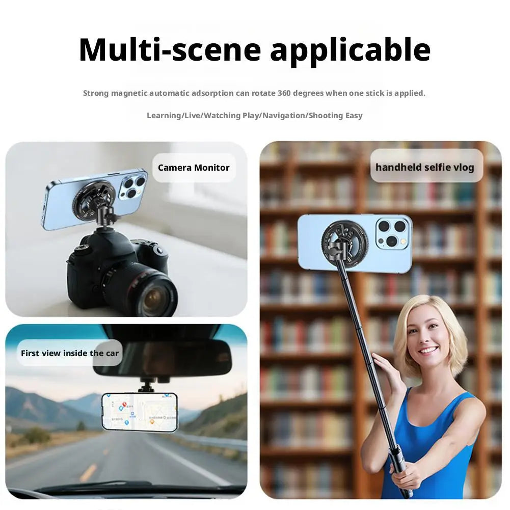 Magnetic Phone Tripod Mount Adapter | Universal 1/4" Thread