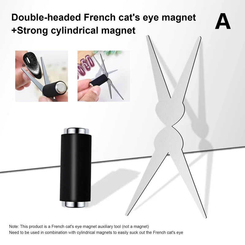 Cat's Eye Nail Magnet Stick & Iron Sheet | Gel Polish Tool