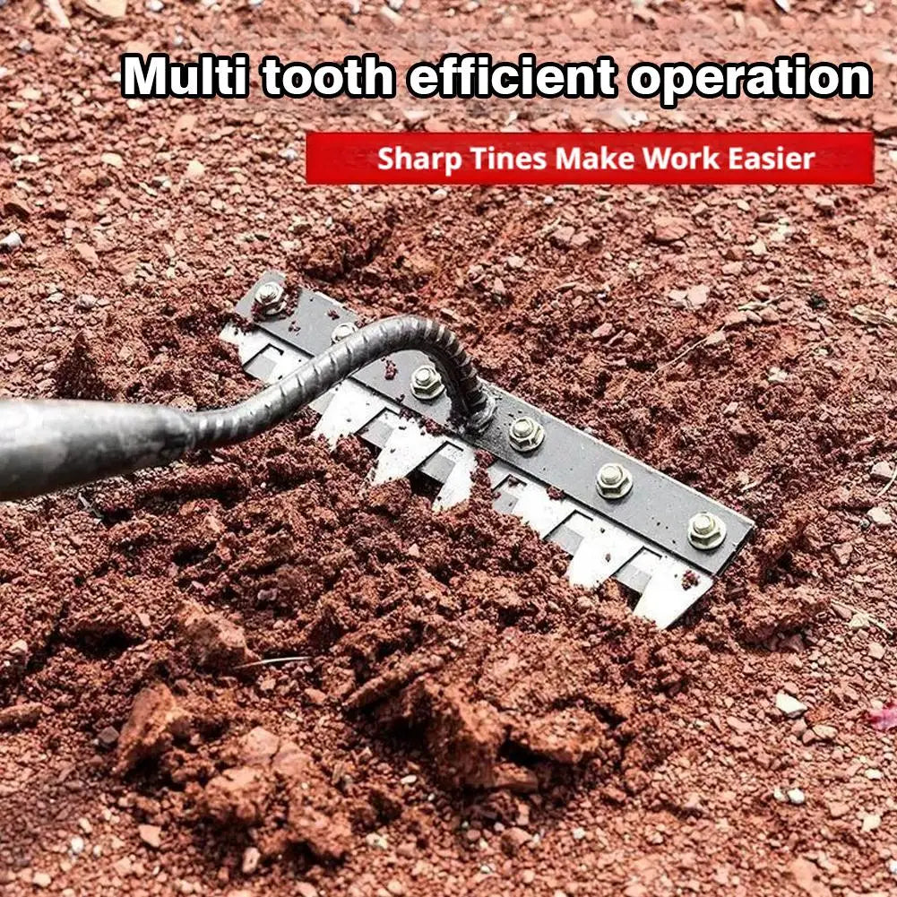 Metal Garden Rake 5–8 Teeth | Soil Loosening & Weeding Tool