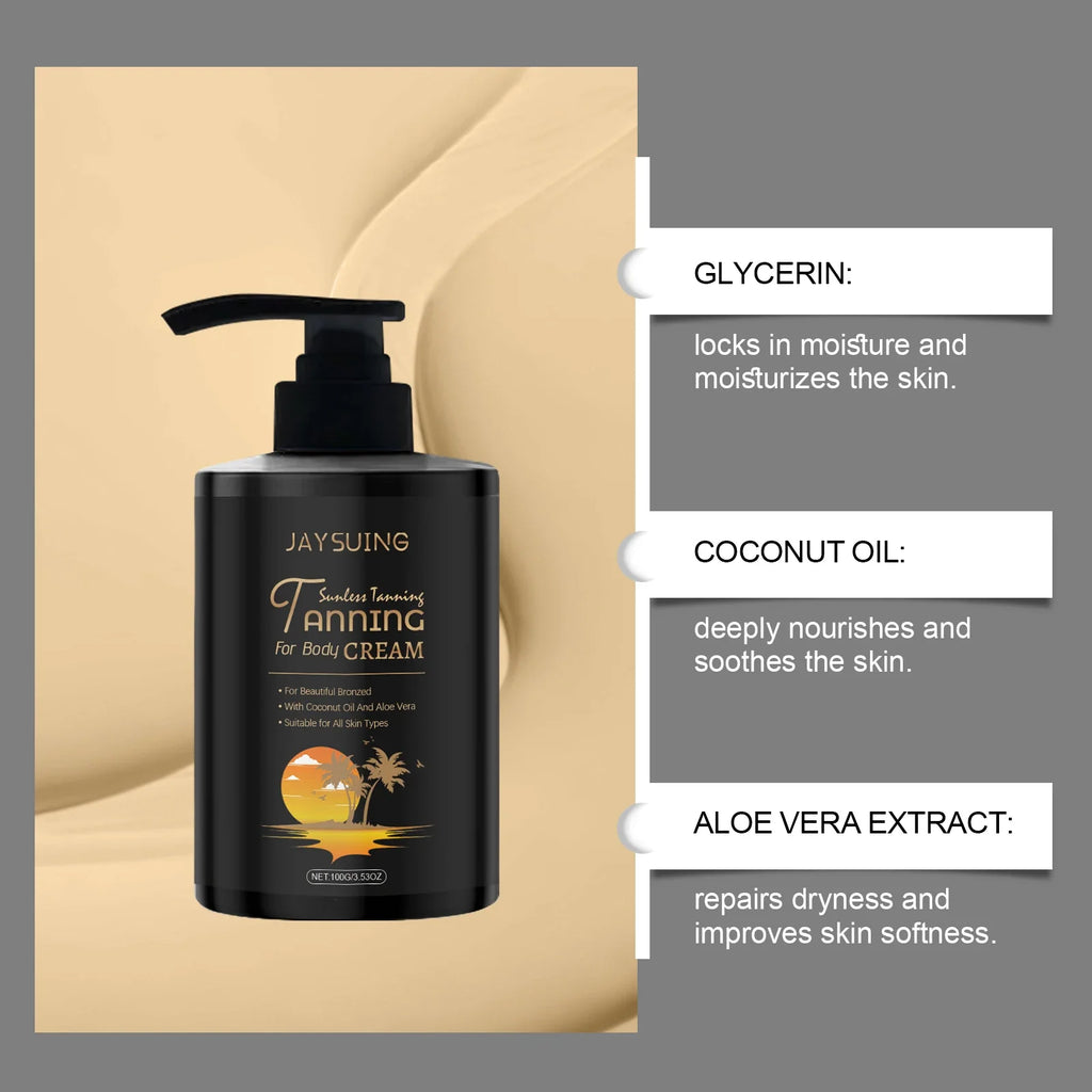 Jaysuing Sunless Self Tanner Bronzer Cream – Body & Face