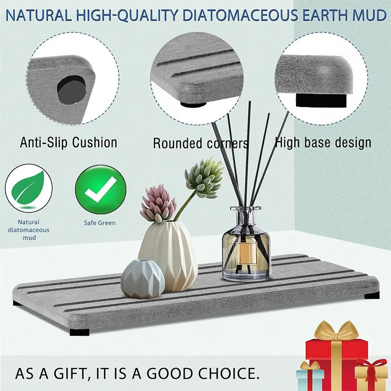 3-Pack Diatomite Sink Tray | Fast-Drying Stone Counter Mat