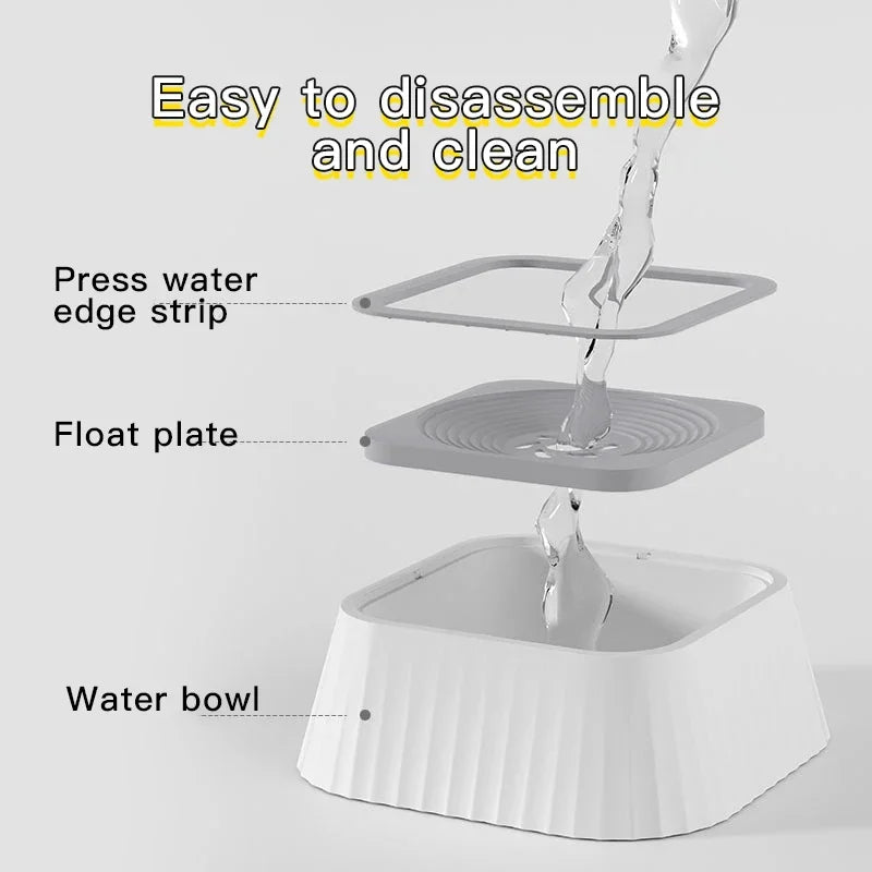 Spill-Proof Pet Water Bowl | Non-Slip Floating Bowl for Dogs & Cats