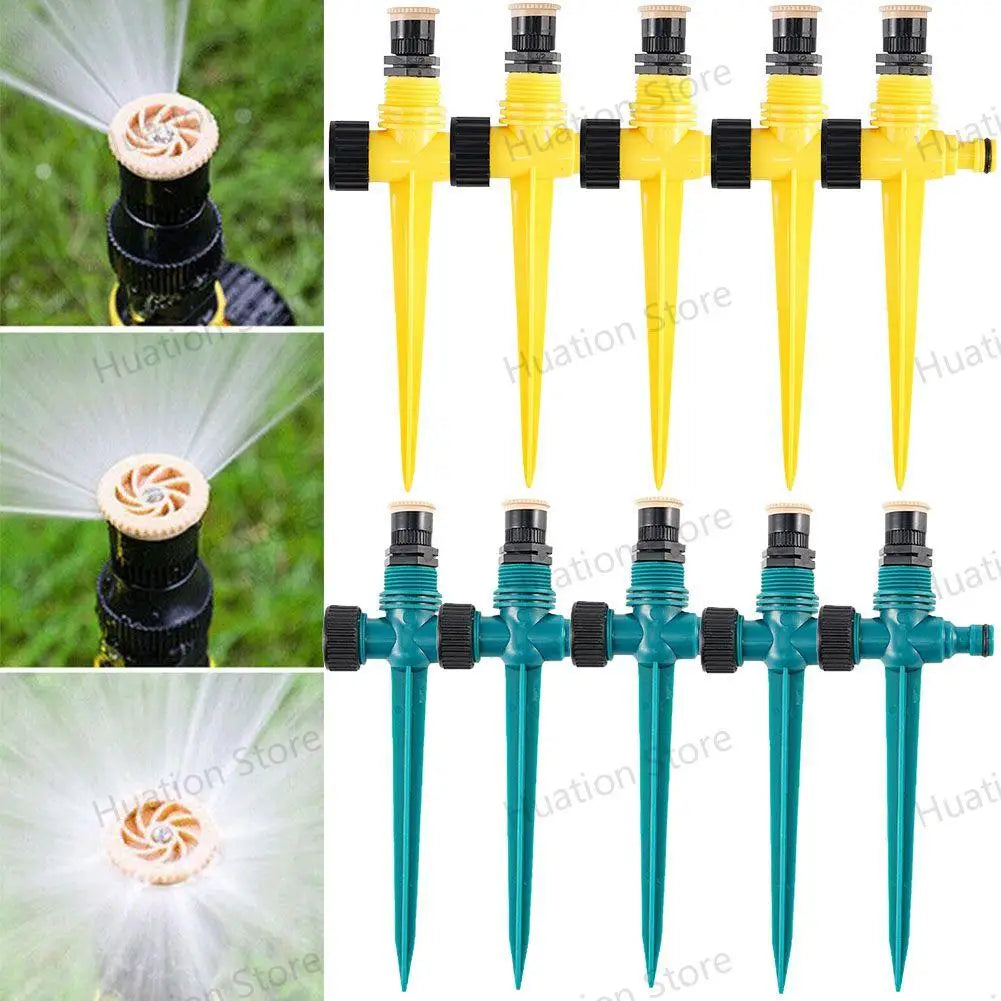 5-Pack 360° Rotating Garden Sprinkler Ground Plug Irrigation