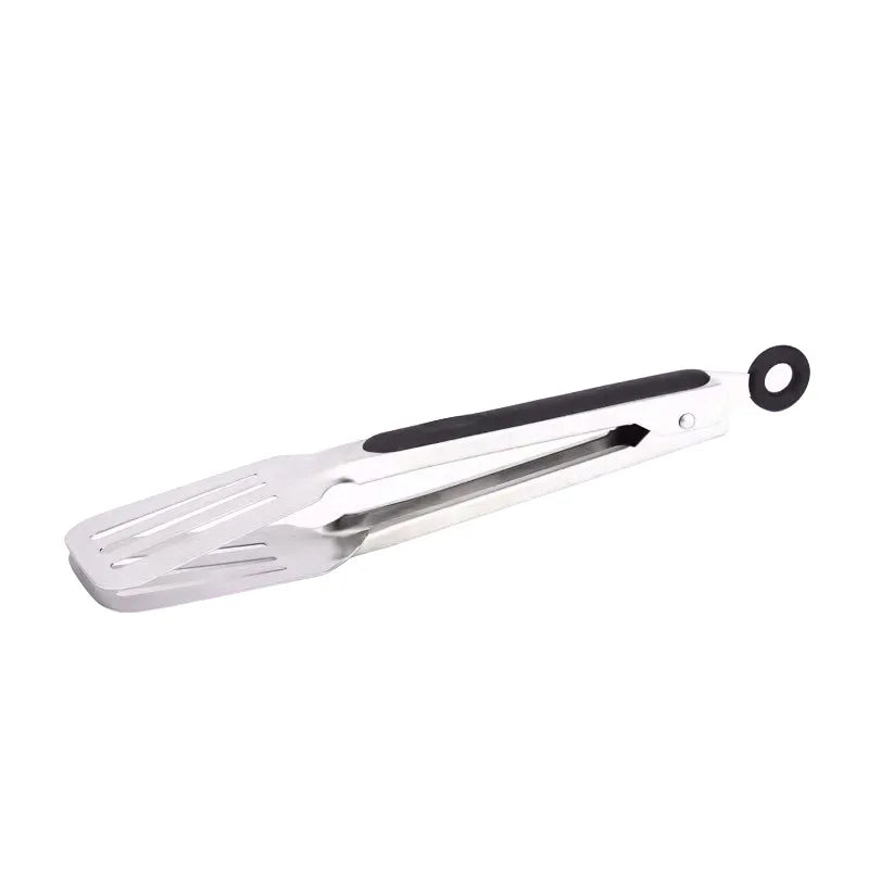 Stainless Steel 3-Prong Food Turner Tongs – BBQ & Camping