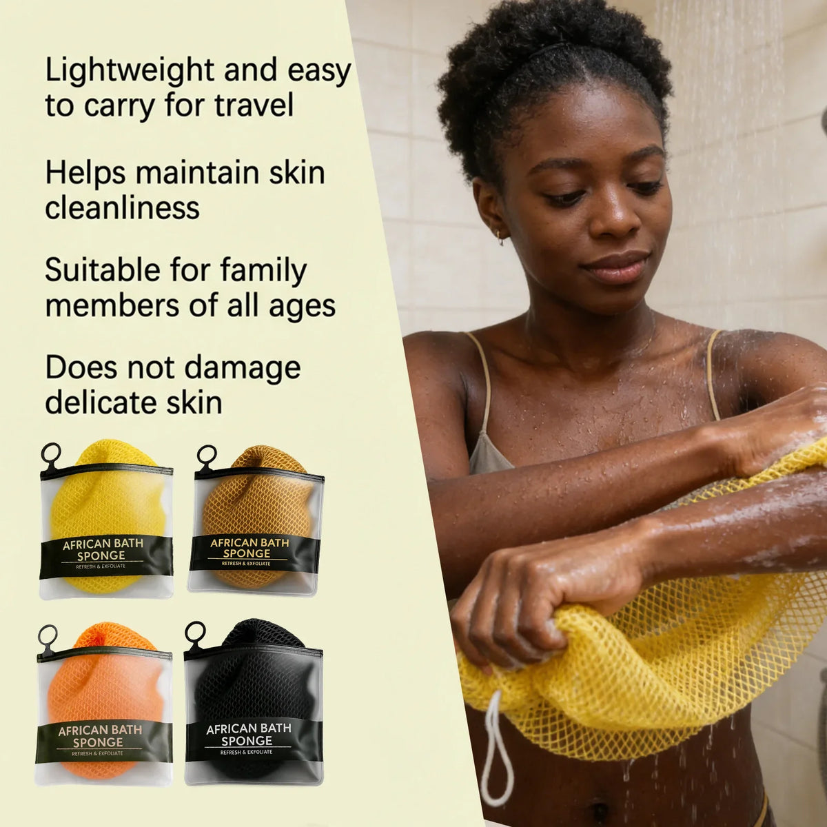 Exfoliating Back Scrub Bath Towel – Remove Dead Skin