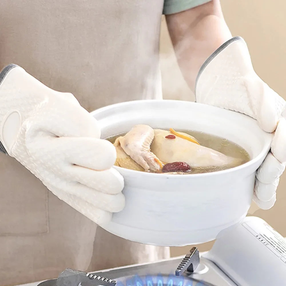 Silicone Oven Gloves Heat Resistant | BBQ & Baking Mitts