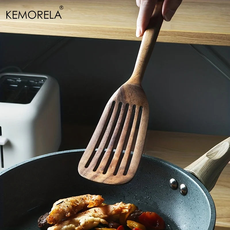 2-Piece Wooden Japanese Spatula Set | Non-Stick Cooking Spoons