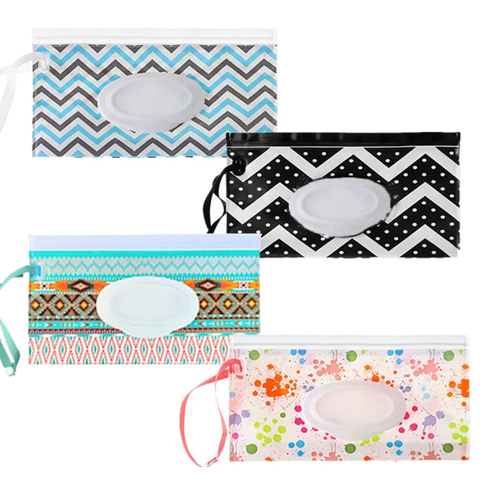 Baby Wet Wipe Pouch EVA Flip Cover | Refillable Stroller Bag