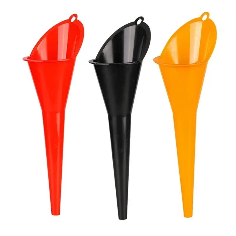 Long Stem Oil Funnel 3-Pack – Anti-Splash Car & Motorcycle
