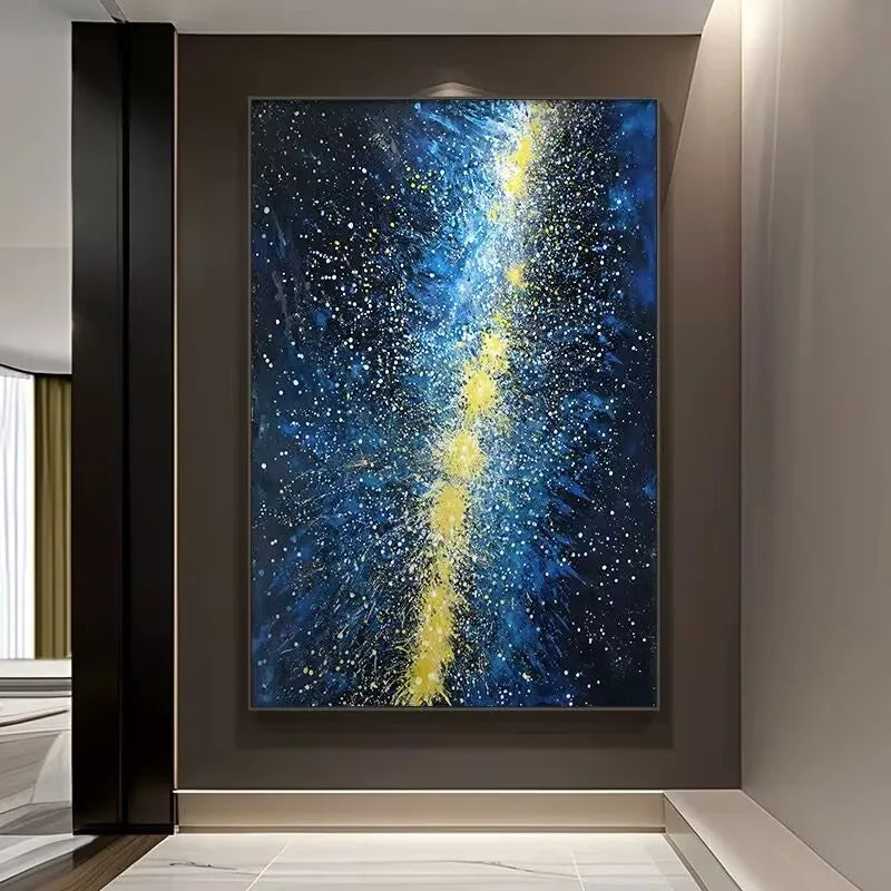 Abstract Stars Hand-Painted Oil Painting Canvas Wall Art