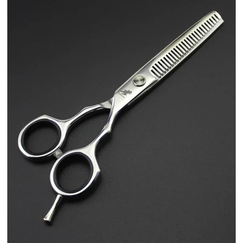 5.5" Professional Black Thinning Hair Scissors | Barber Shears