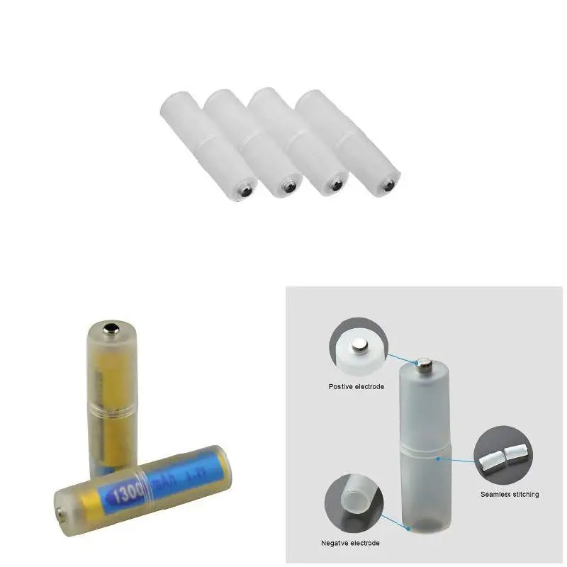 AAA to AA Battery Converter Adapter Holder – 4 Pack