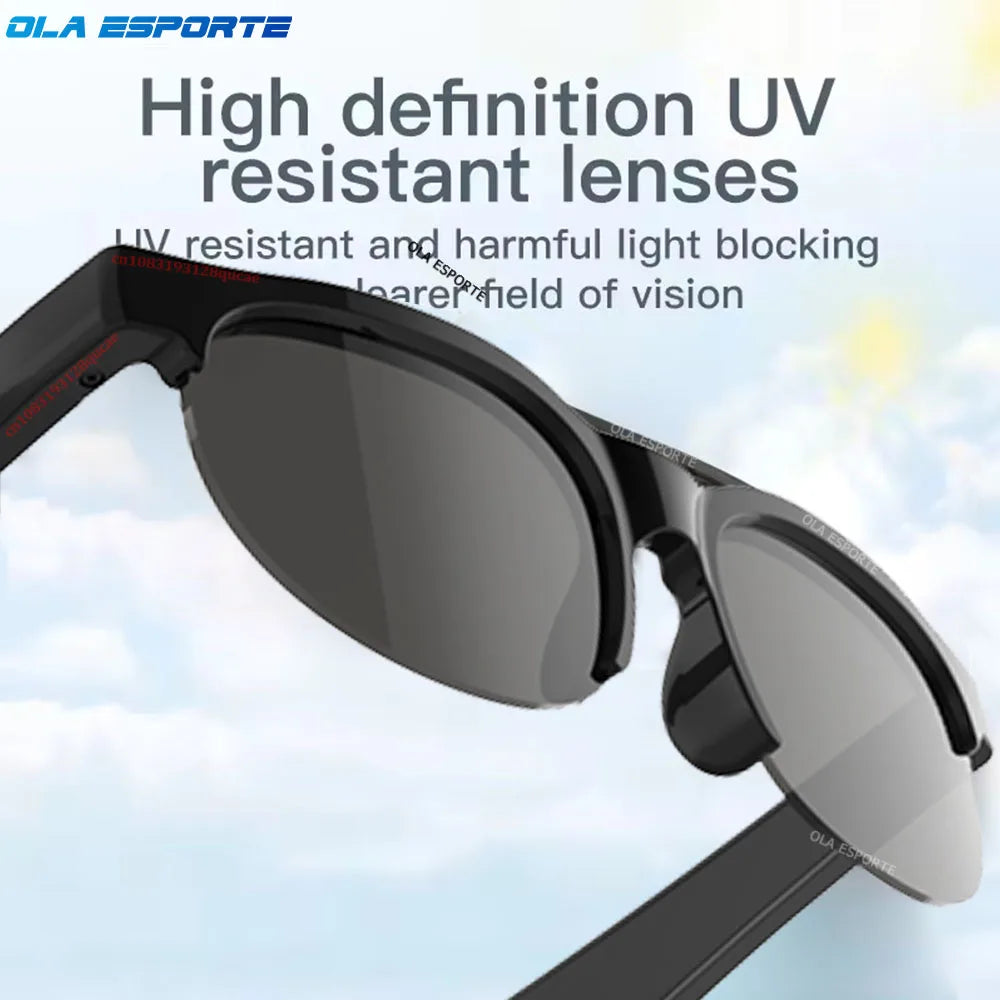 Bluetooth Smart Sunglasses V5.3 HiFi Audio UV IPX5 Outdoor